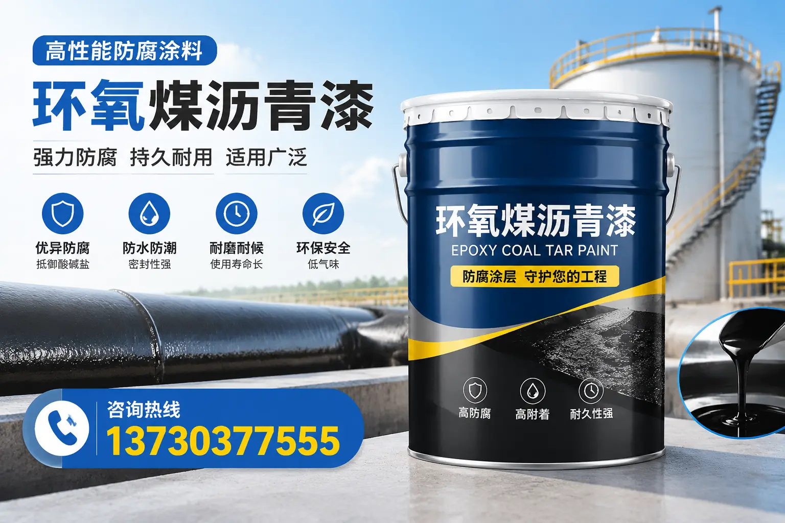环氧煤沥青漆的耐久性分析,适合万荣的使用场景